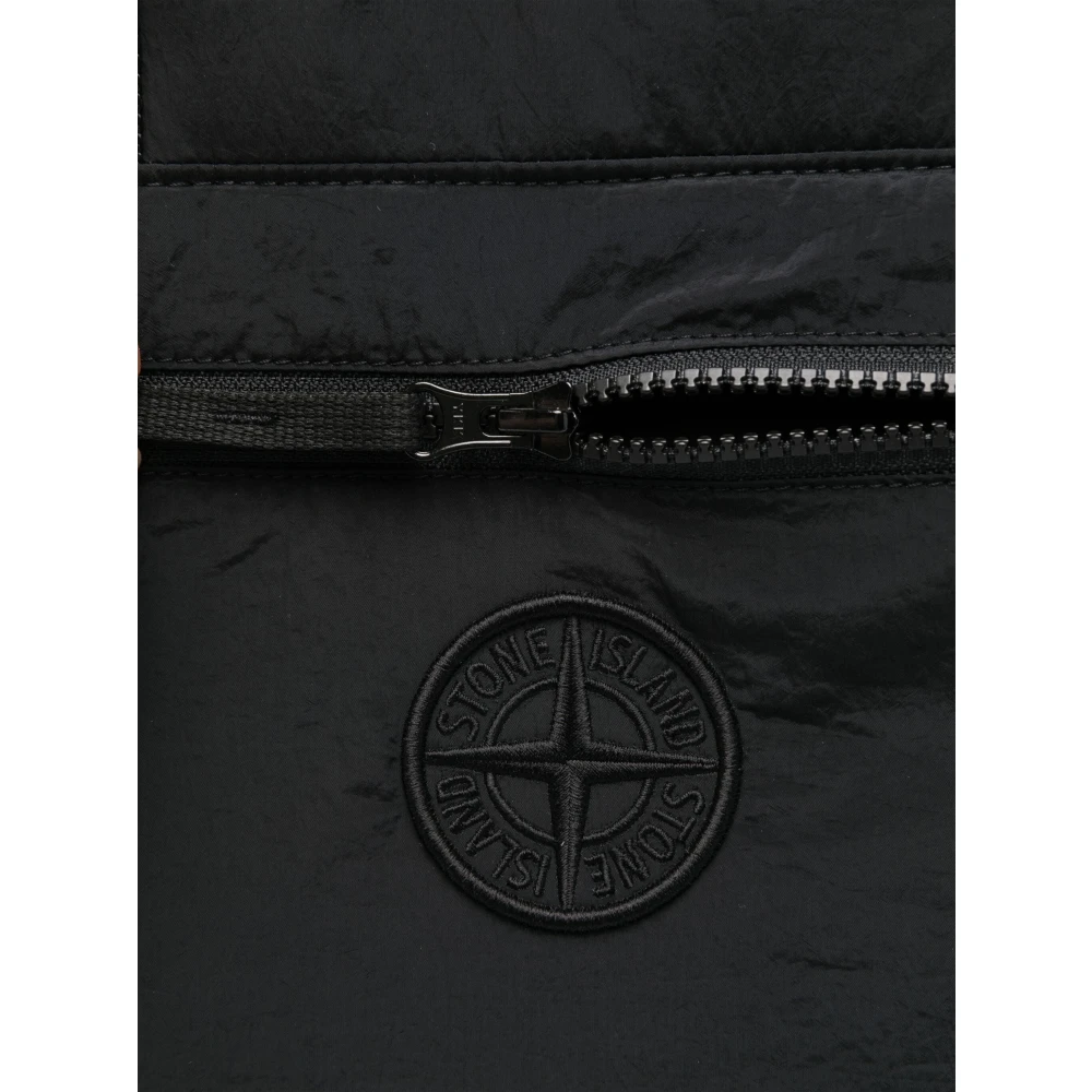 Stone Island Kompas-Motief Tote Tas Black Heren