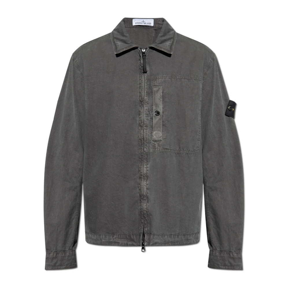 Stone Island Jas met logo Gray Heren