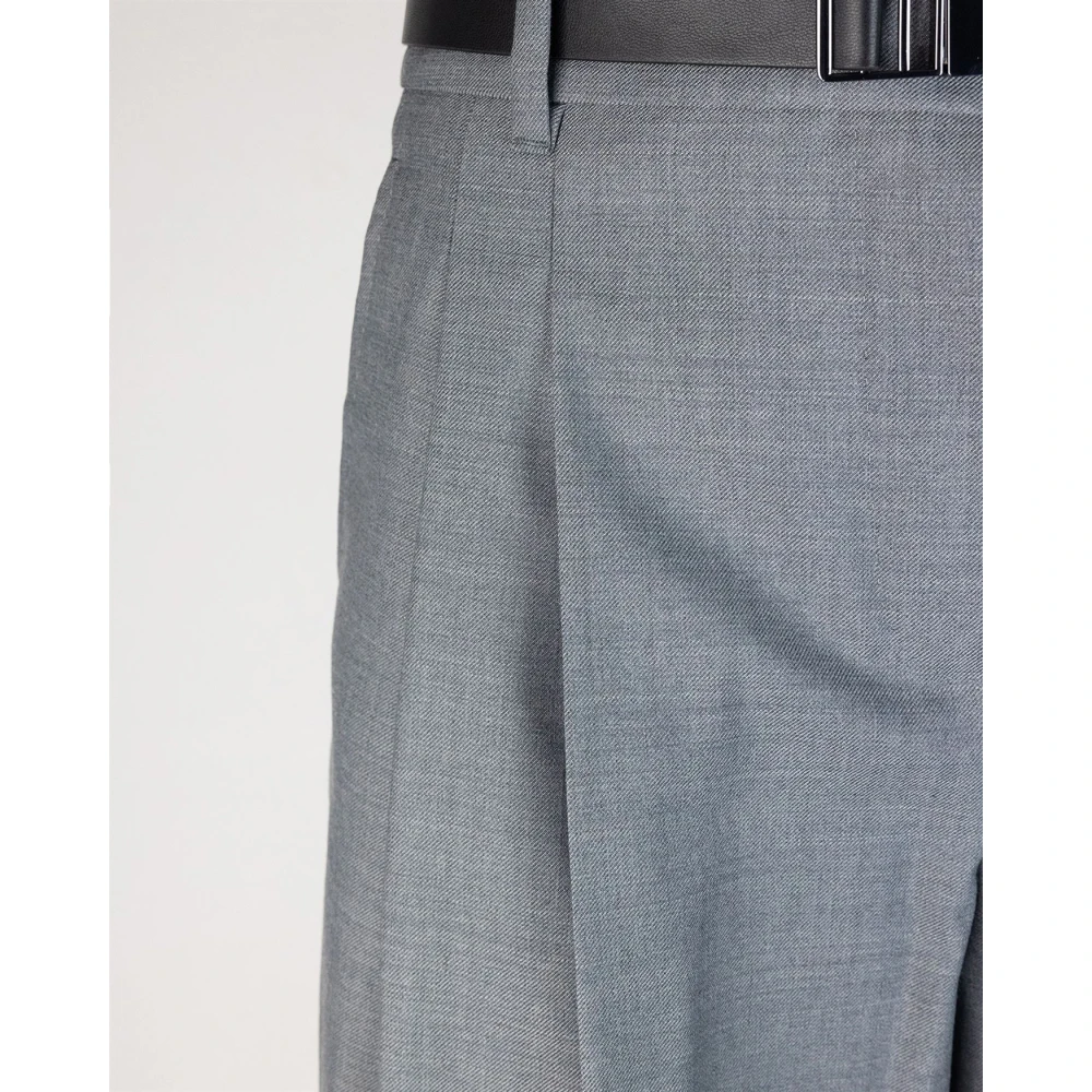 Max Mara Studio Grijze Wollen Broek Gray Dames