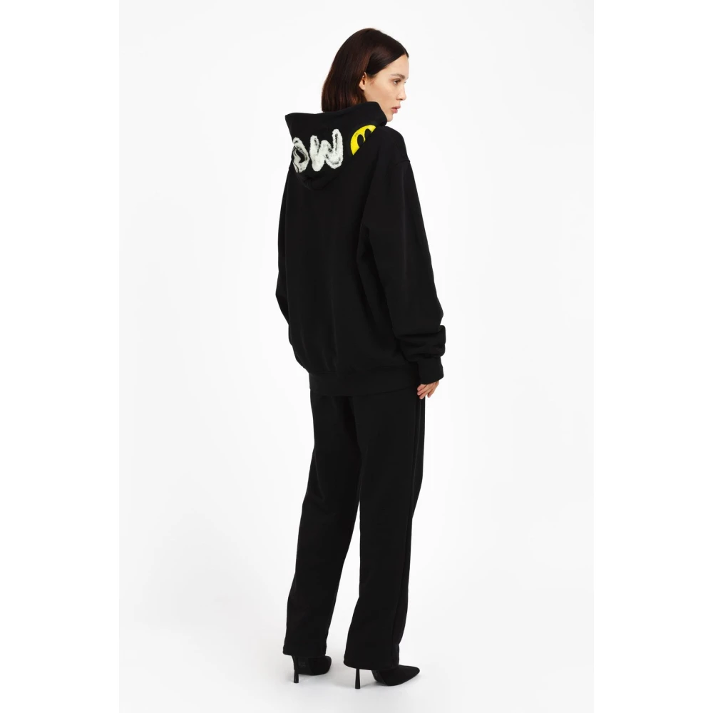 Barrow Hoodie met voorprint en smile-label Black Heren
