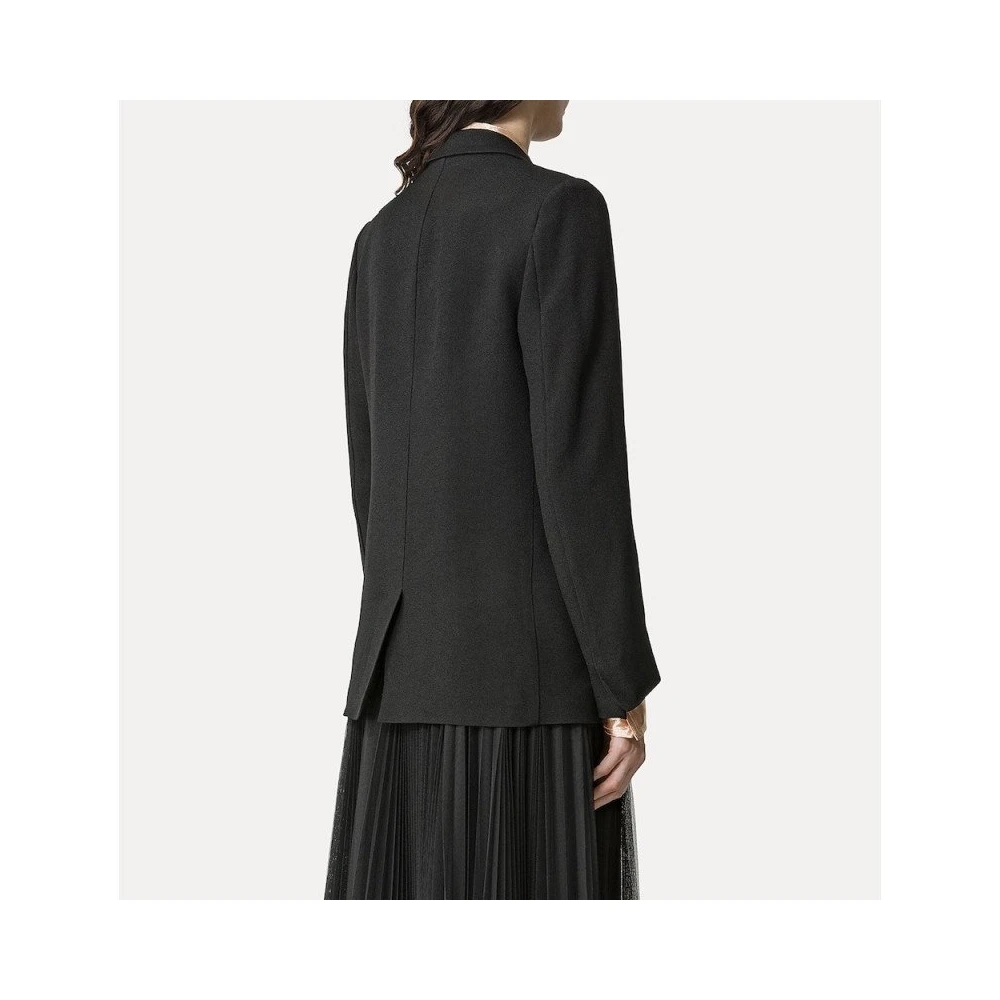 Forte Blazer met strass details Black Dames
