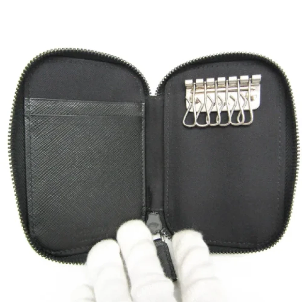 Prada Vintage Pre-owned Nylon key-holders Black Dames