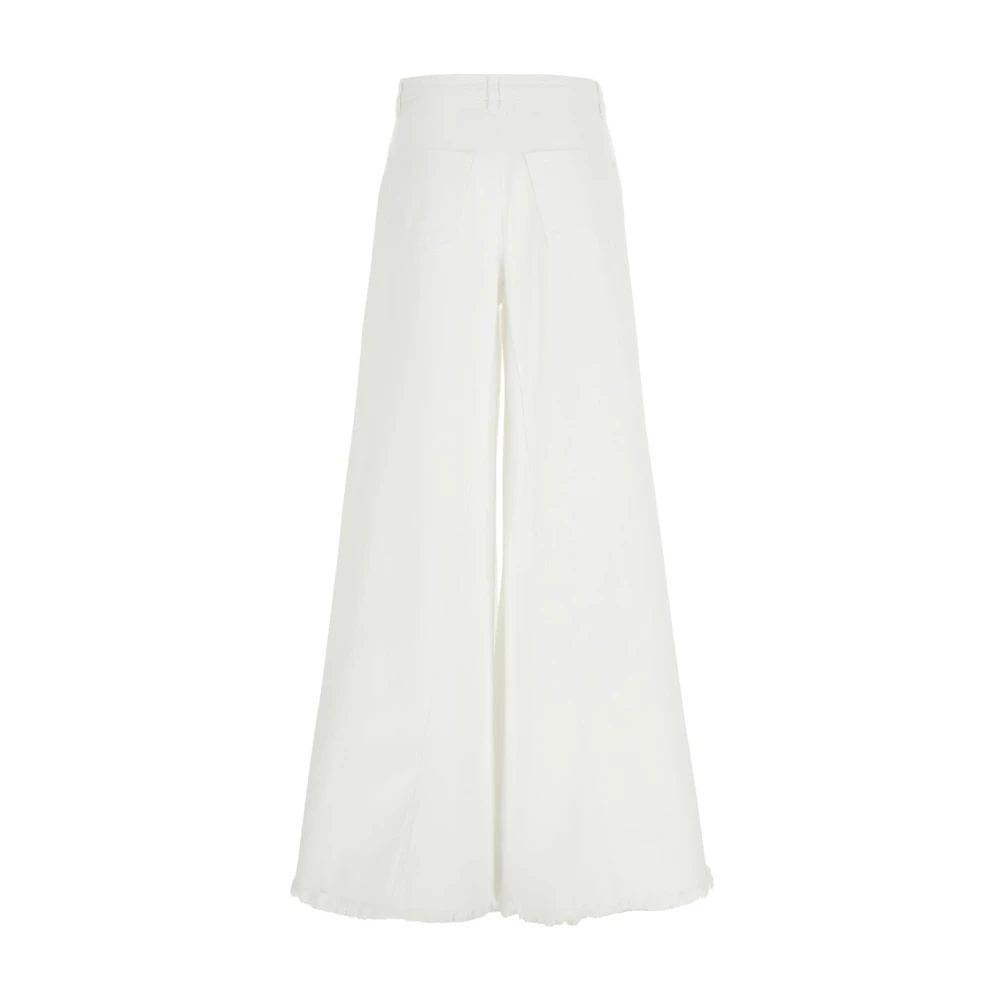 Federica Tosi Witte Wide Leg Katoenen Jeans White Dames