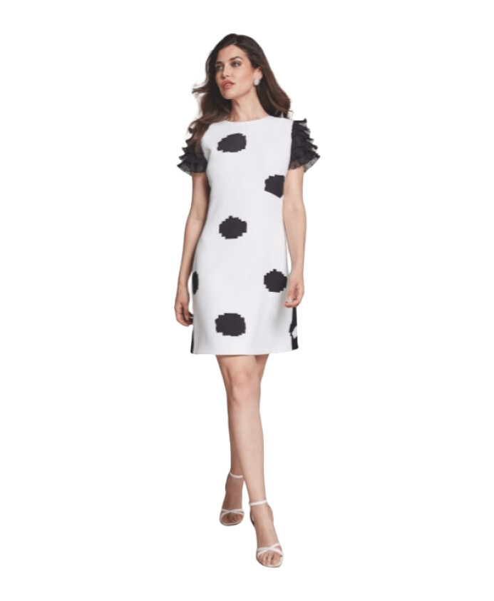 robe-bicolore-pois