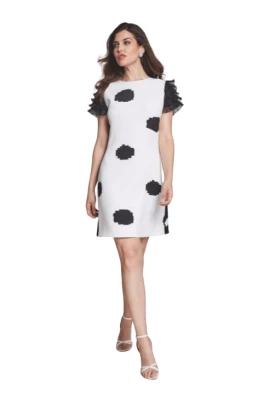 Bicolor Klänning - Polka Dot