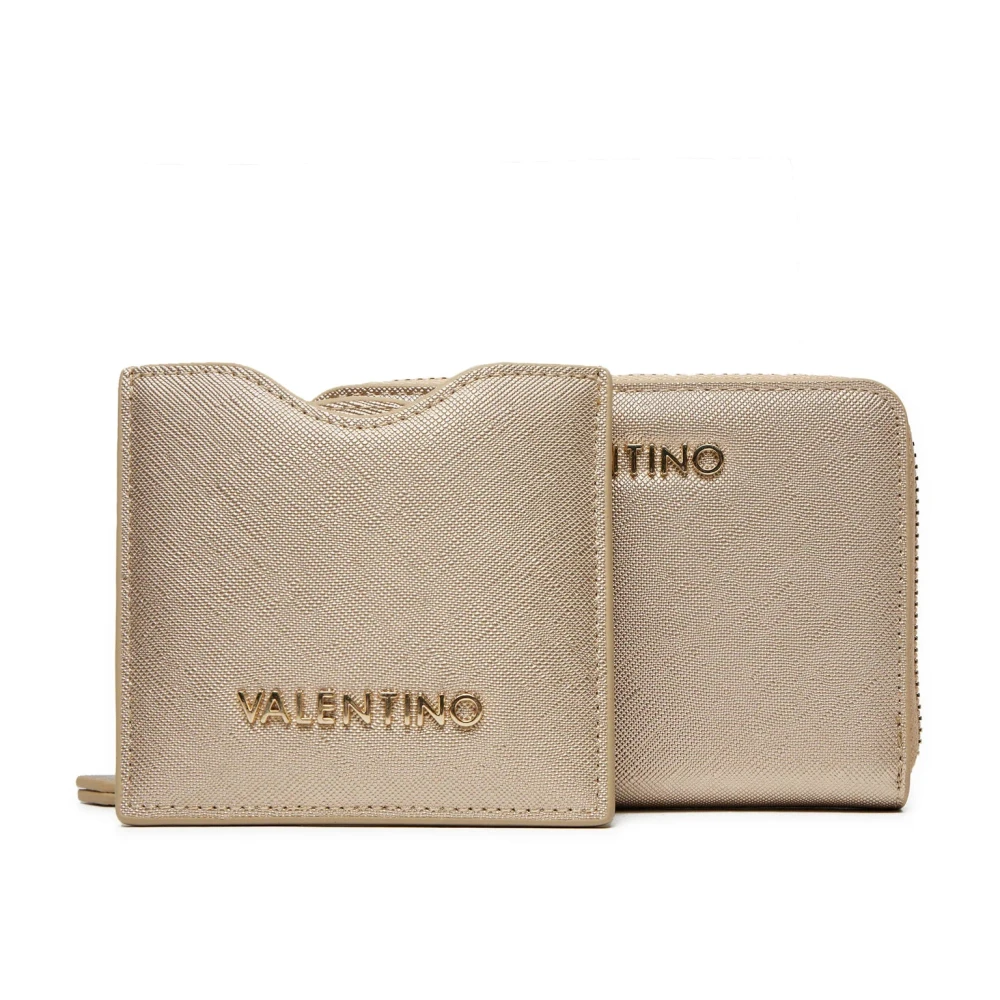 Valentino by Mario Valentino Avenue Portemonnee + Spiegel Set Oro Chiaro Yellow Dames