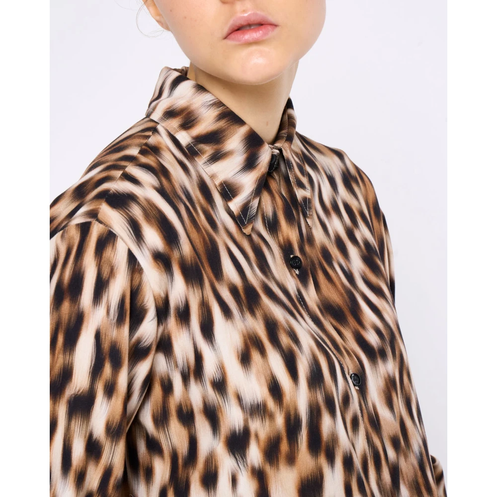 Silvian Heach Luipaardprint Overhemd met Lange Mouwen Multicolor Dames