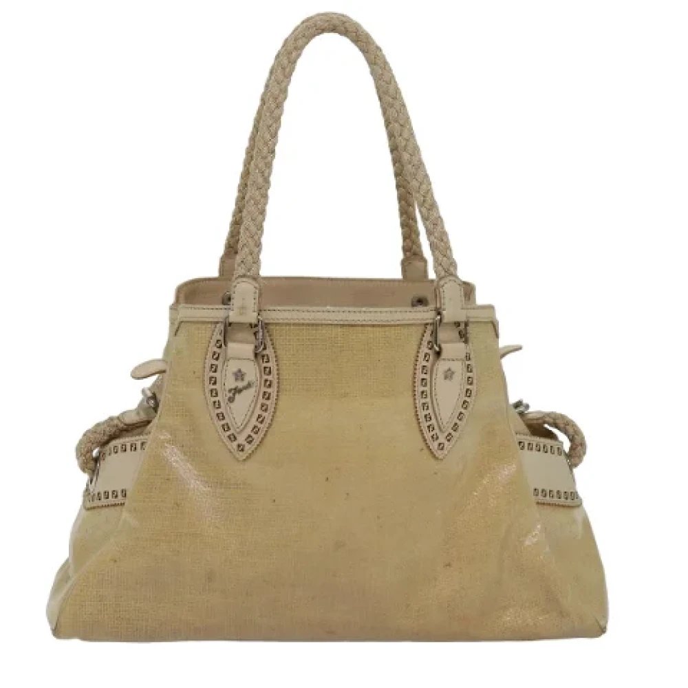 Fendi Vintage Pre-owned Canvas fendi-bags Beige Dames