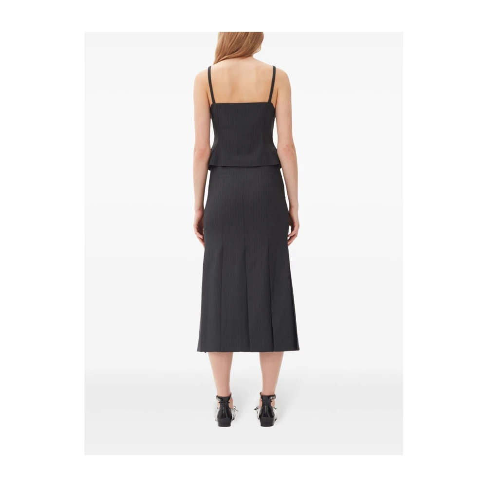 Ganni Stijlvolle Vest Top Overall Suiting Gray Dames