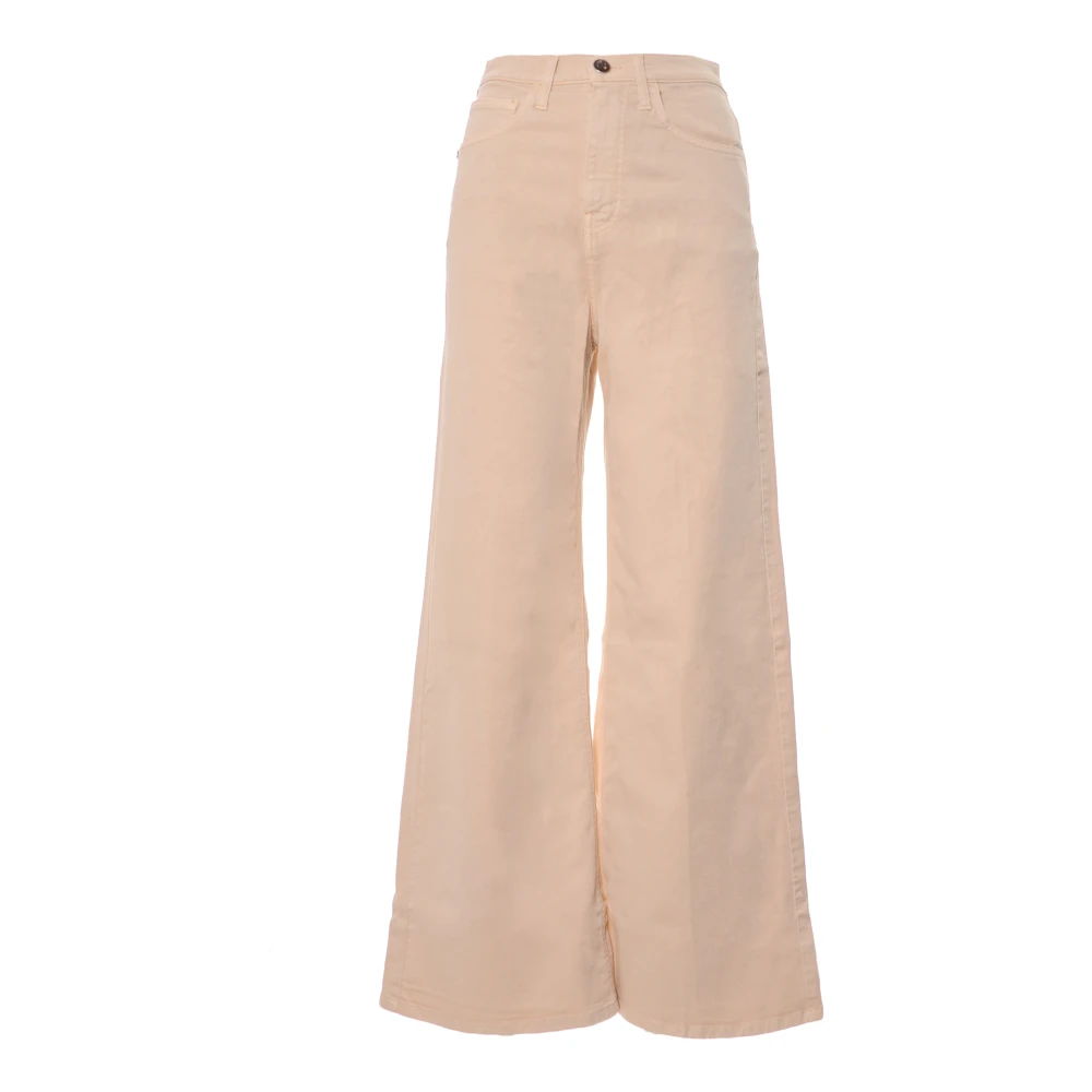 Re-Hash Women's Beige Wide Jeans, W26, Avril Palazzo Trousers
