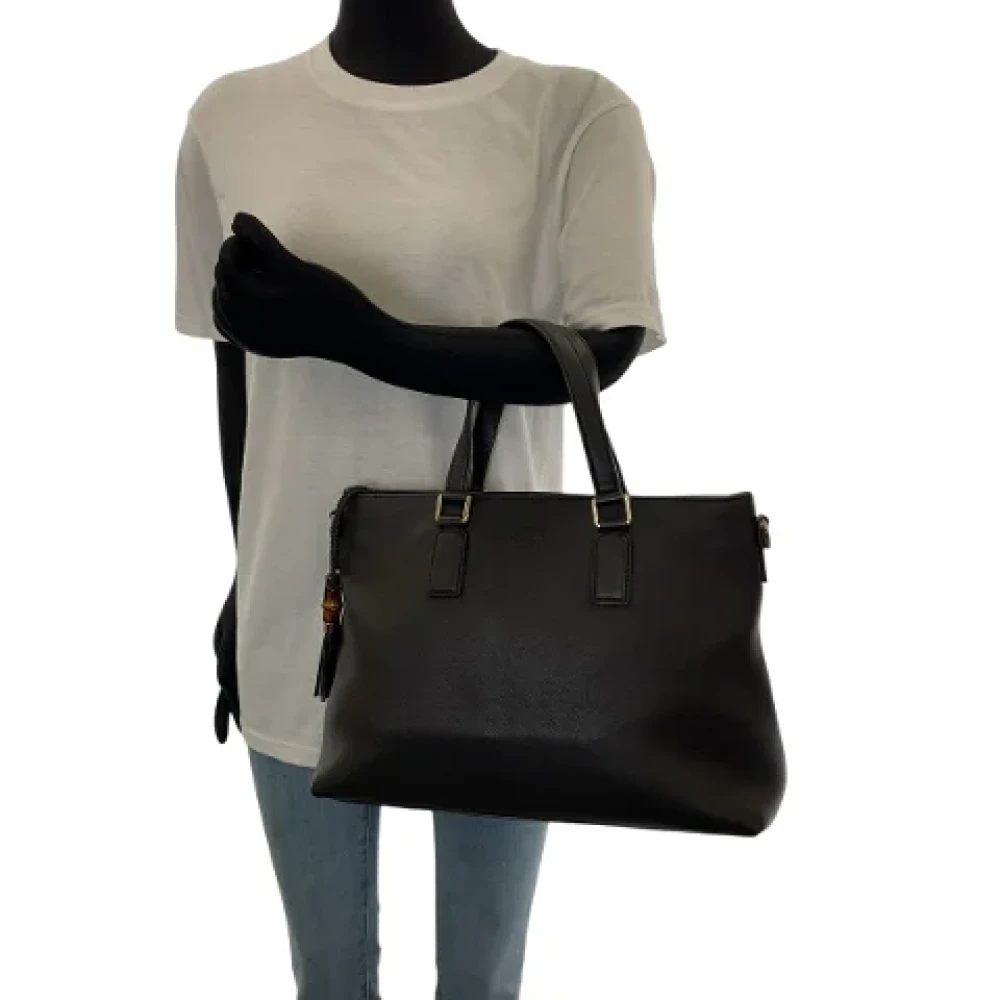 Gucci Vintage Pre-owned Leather handbags Black Dames