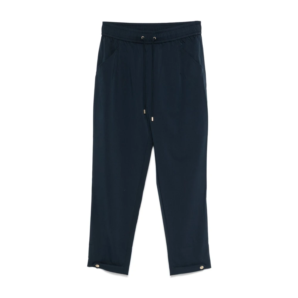 Liu Jo Blauwe broek met trekkoord en zakken Blue Dames