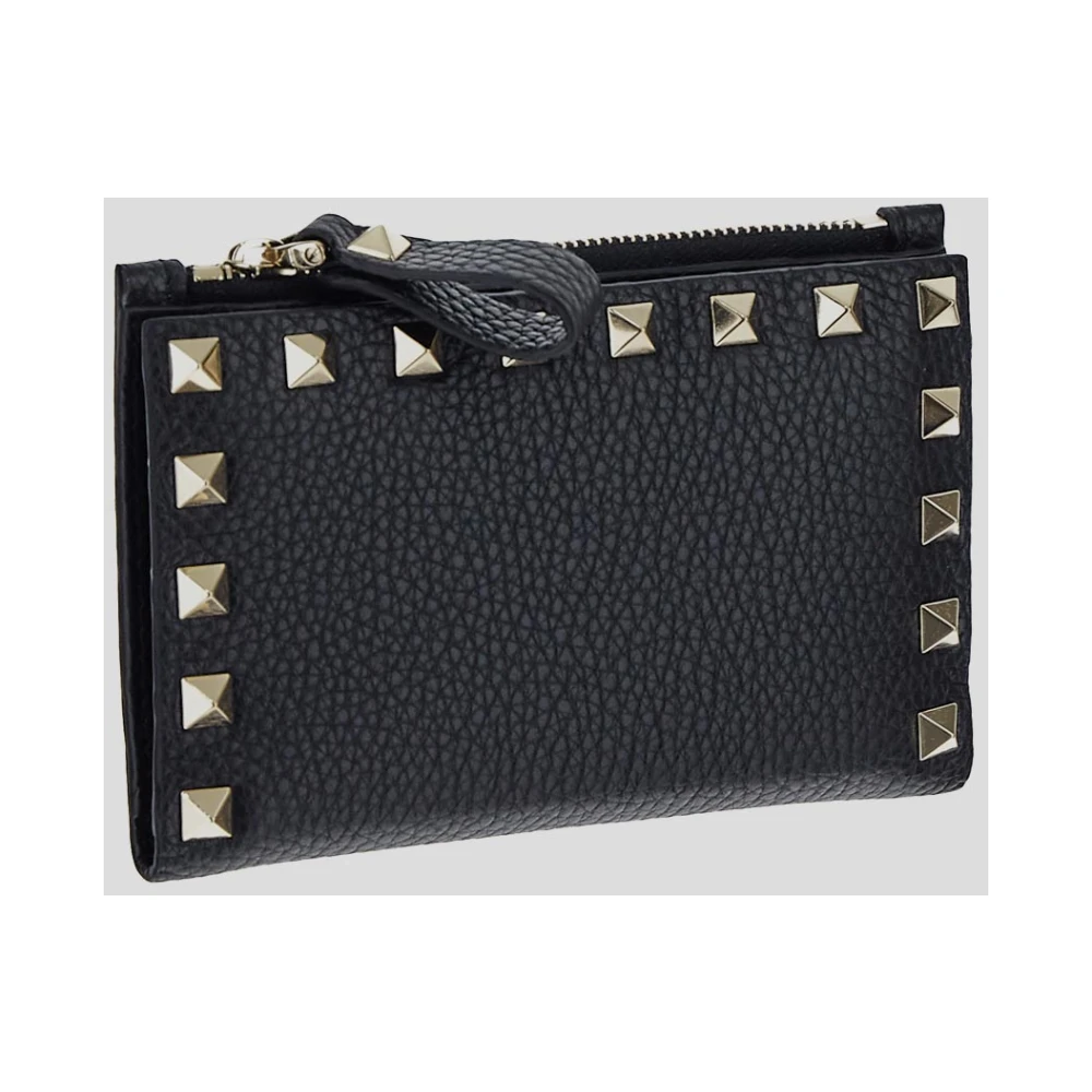 Valentino Garavani Leren Logo Portemonnee Black Dames