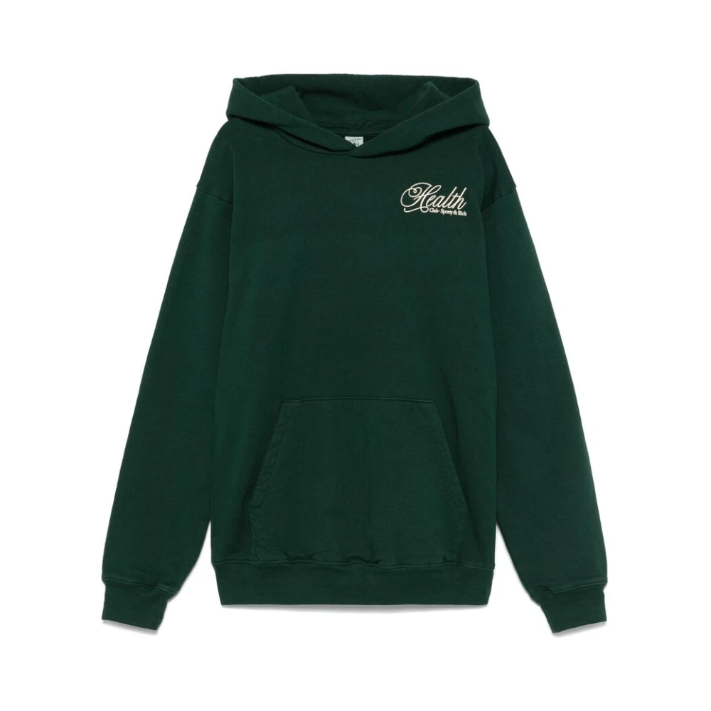 Sporty & Rich Bosgroene hoodie met logoprint Green Dames