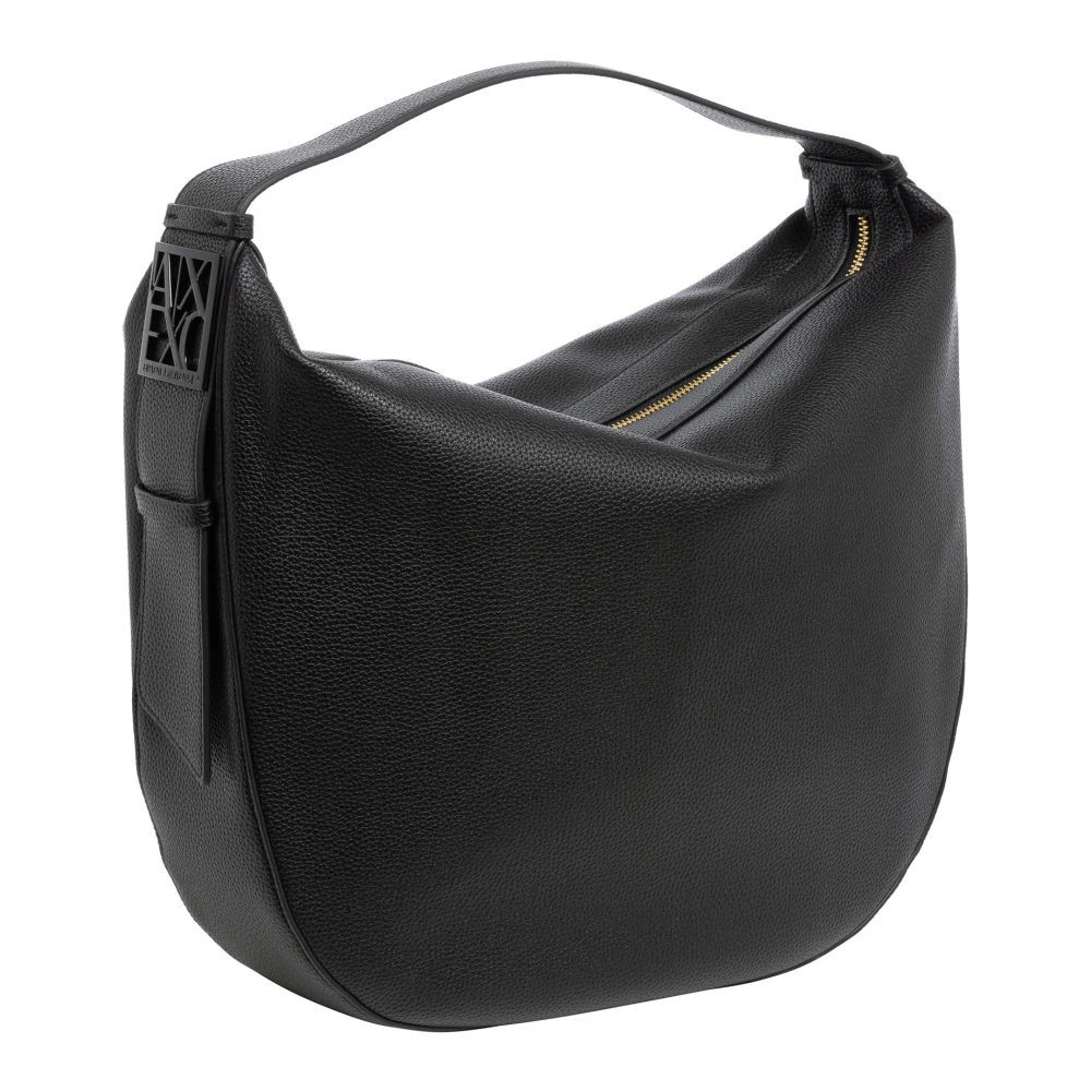 Armani Exchange Stijlvolle Tote Bag met Rits Black Dames