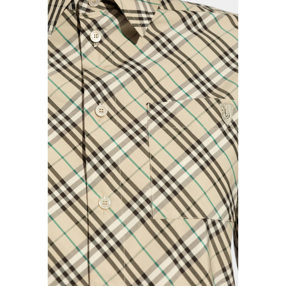 Burberry Geruite overhemd Gray Dames