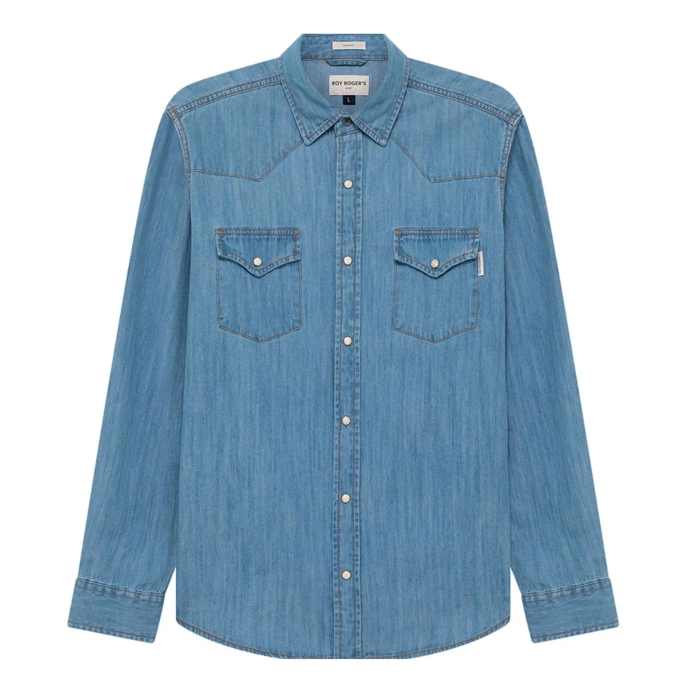 Roy Roger's Men's Blue Denim Shirts, S, Martin Shirt