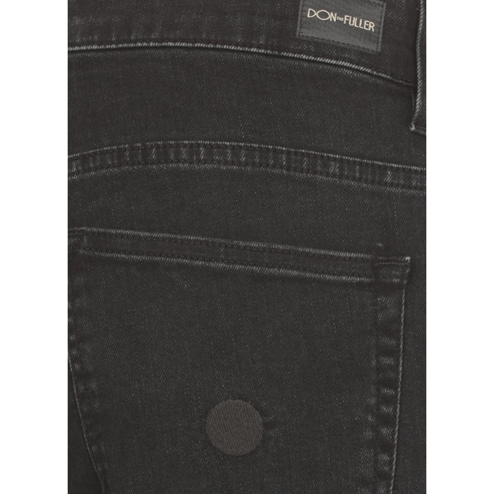 Don The Fuller Zwarte Katoenen Jeans met Borduursel Black Heren