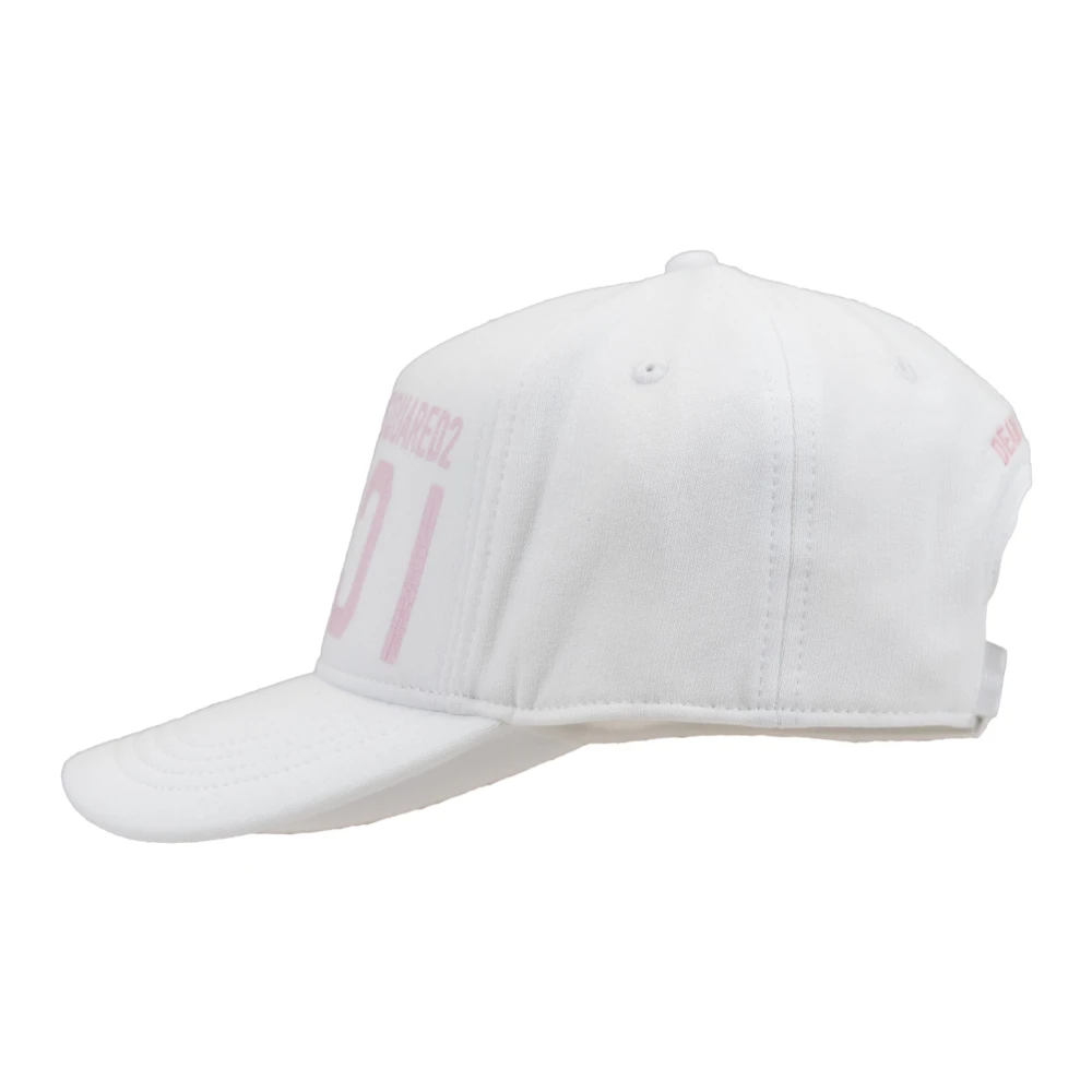 Dsquared2 Snapback Baseball Cap met Icon Print White Unisex