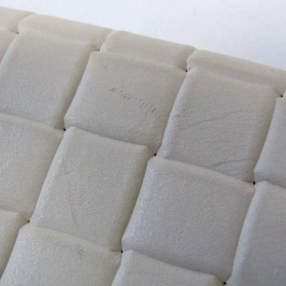 Bottega Veneta Vintage Tweedehands Wit Leren Bottega Veneta Portemonnee White Dames