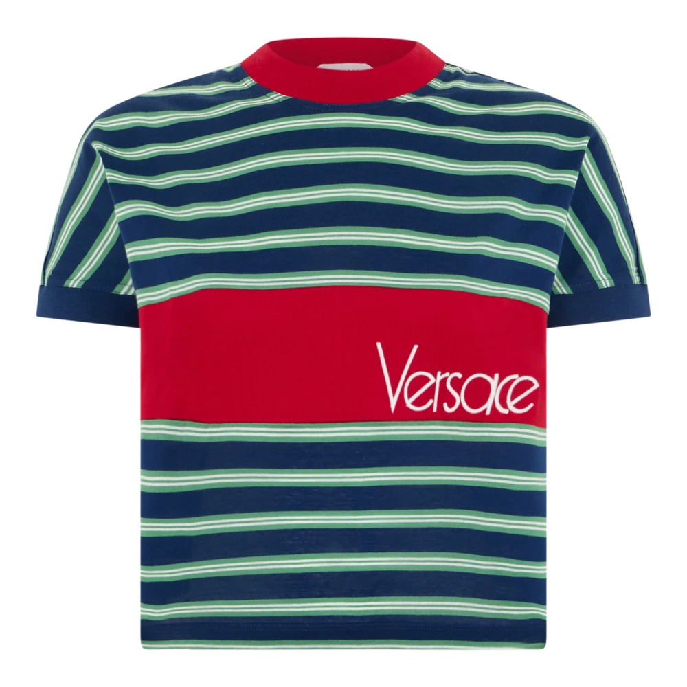 Versace Striped T-Shirt - Female - T-Shirts - Multicolor - S - Tops