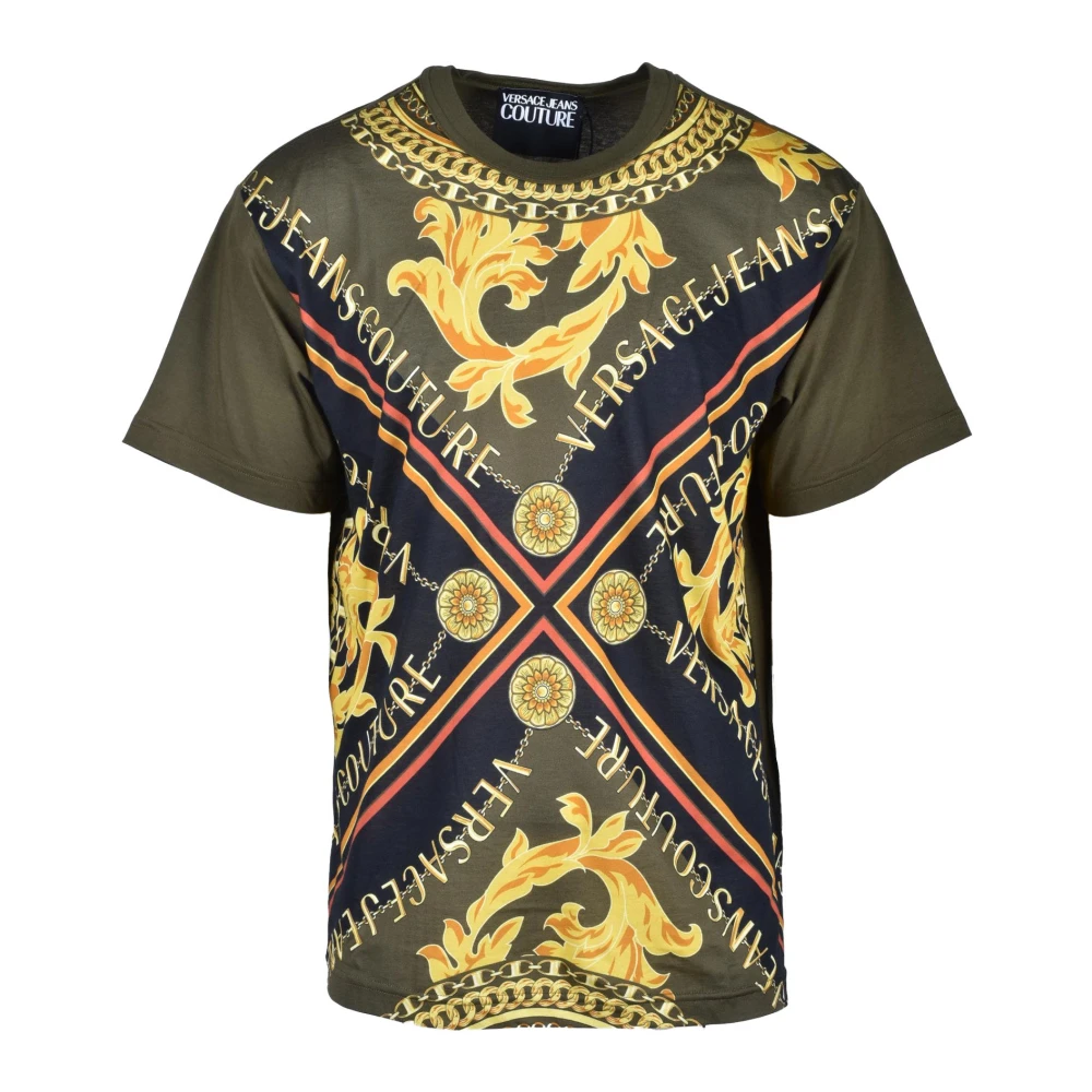 Versace Jeans Couture Katoenen T-shirt met Stijlvol Ontwerp Multicolor Heren