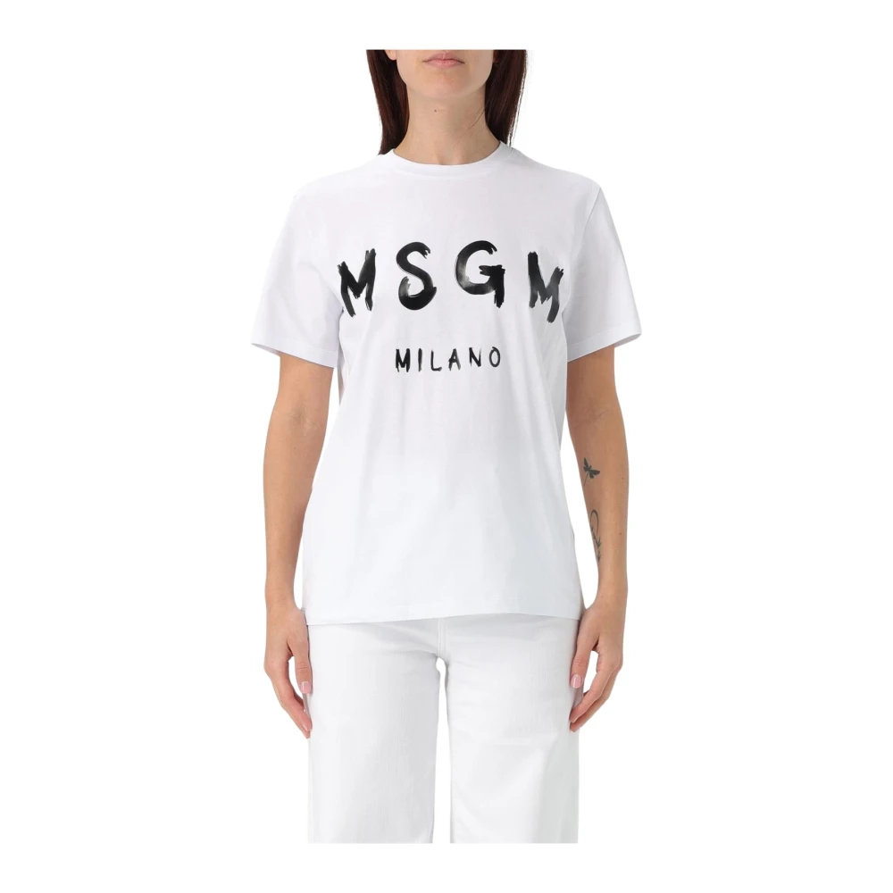 Msgm - Tops > T-Shirts - White - Msgm - Modalova