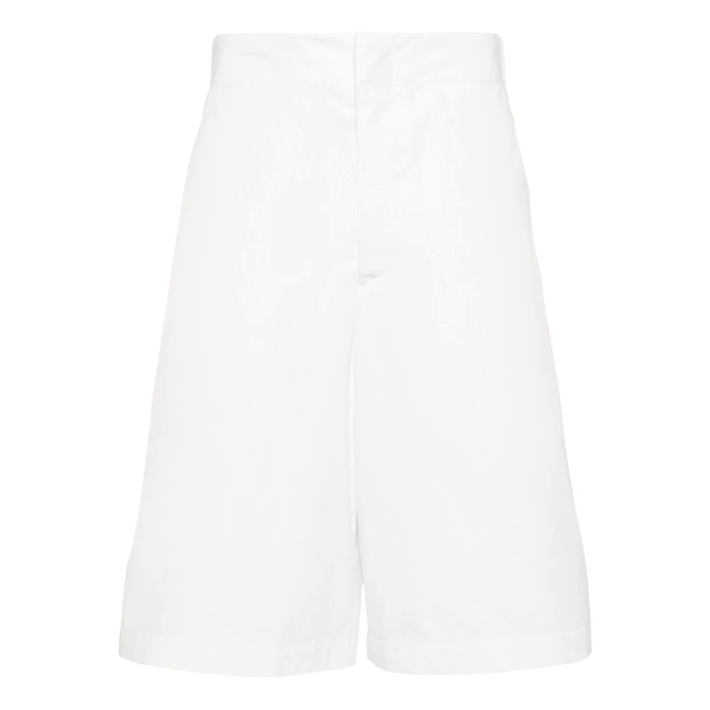 Oamc Witte katoenen Bermuda shorts White Heren