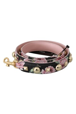 pink-floral-laeder-stud-acry-skulderrem