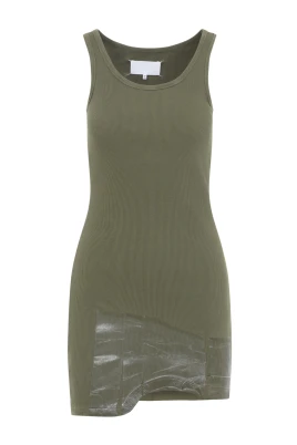 Taped Rib Mini Dress