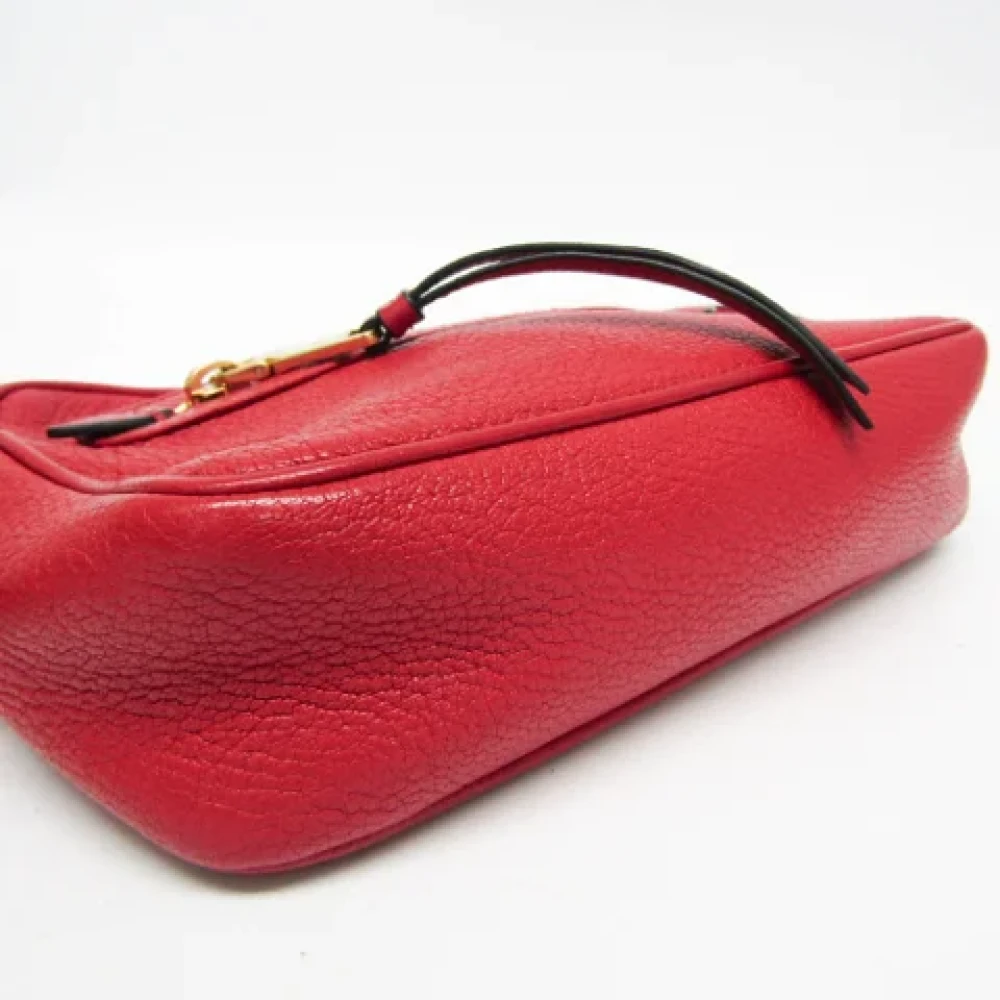 Miu Pre-owned Leather shoulder-bags Red Dames