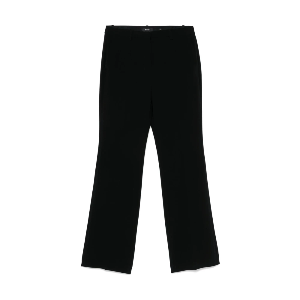 Theory Zwarte Broek met Voorknop Black Dames