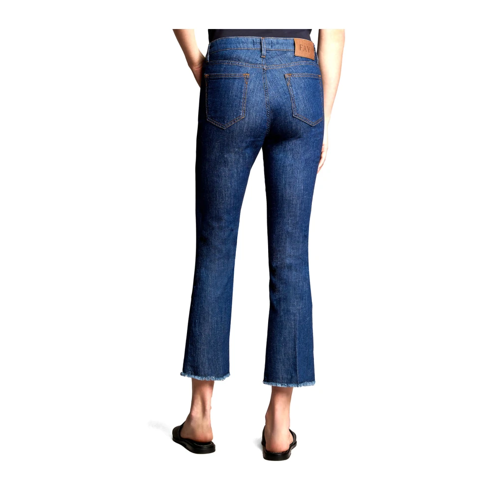 Fay Cropped Jeans Blue Dames