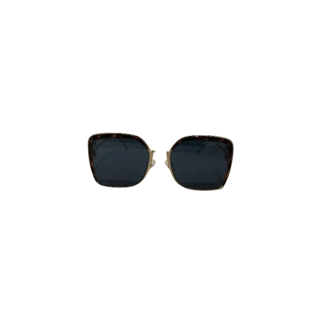 Fendi Vintage Pre-owned Metal sunglasses Brown Unisex