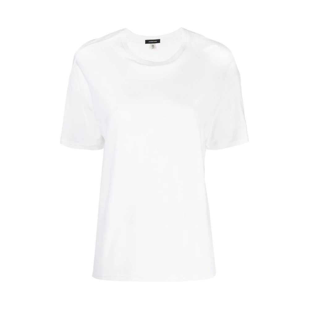 R13 Witte Katoenen Crew-neck T-shirt White Dames