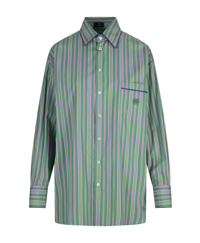 chemise-verte-a-rayures-oversize