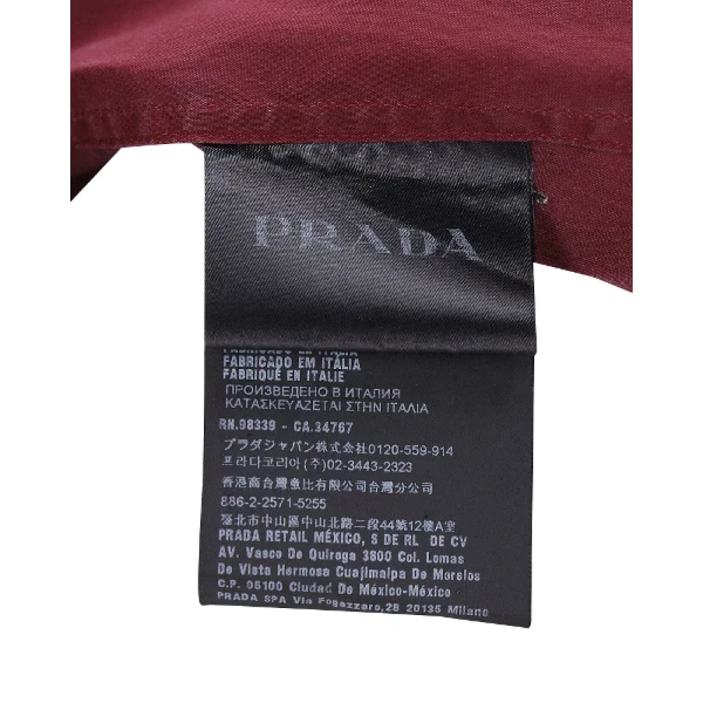 Prada Vintage Pre-owned Cotton tops Red Dames