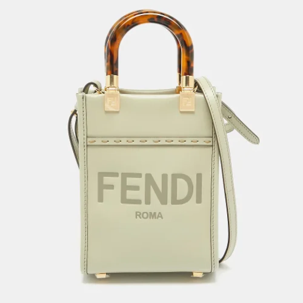 Fendi Vintage Pre-owned Leather totes Green Dames
