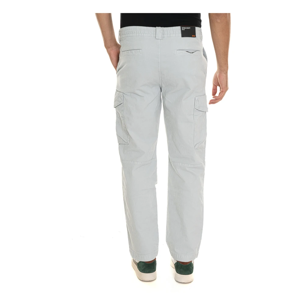 Boss Sista-Cargo Slim-fit Cargo Broek White Heren