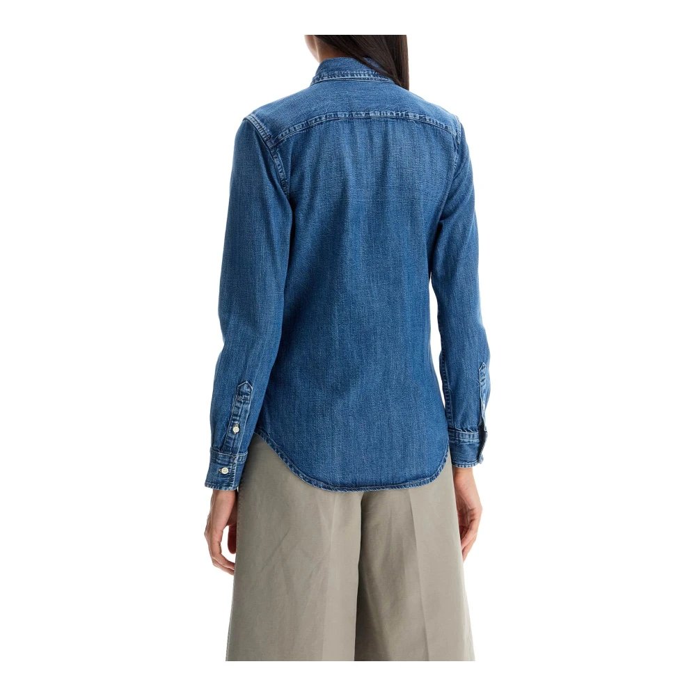 Polo Ralph Lauren Denim Slim Fit Shirt Blue Dames