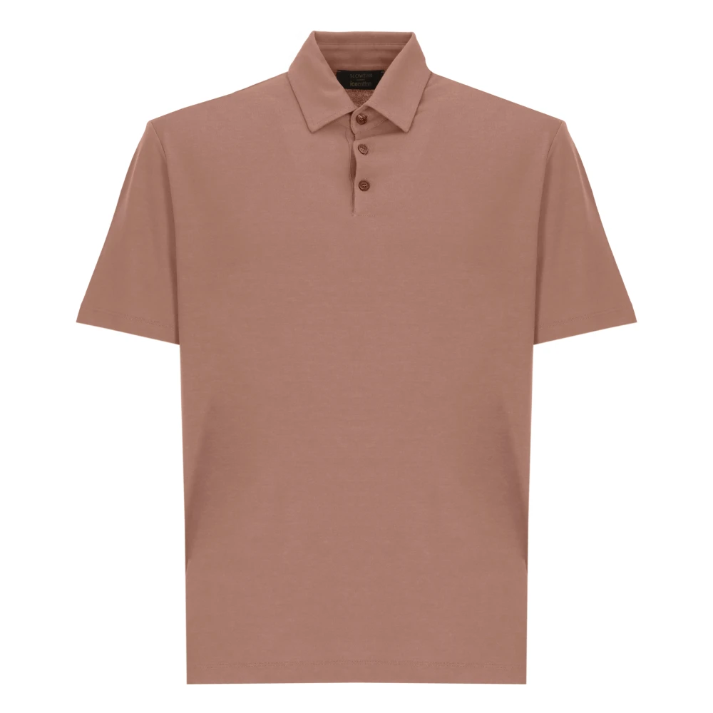 Zanone Mannelijk Rood Tops Heren, L, Katoen, Polo Shirt Van Katoen Met Drie Knopen