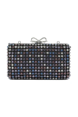 Multi Crystal Clutch Bag