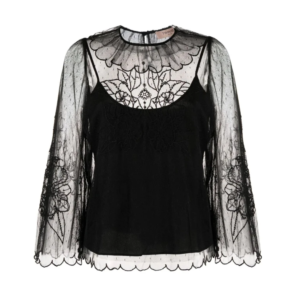 Twinset Black Blouses, Female, Xs, Blusa