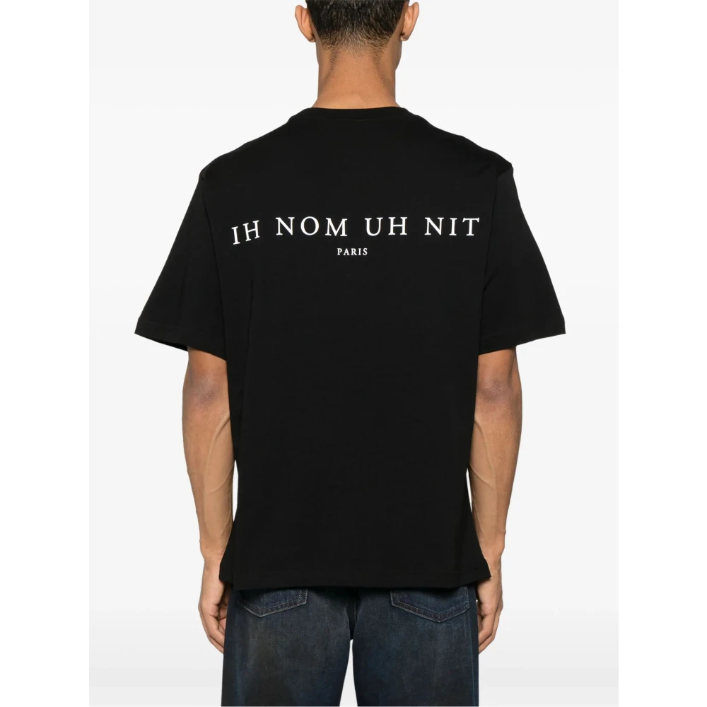 IH NOM UH NIT Zwart Logo Print Katoenen T-shirt Black Heren
