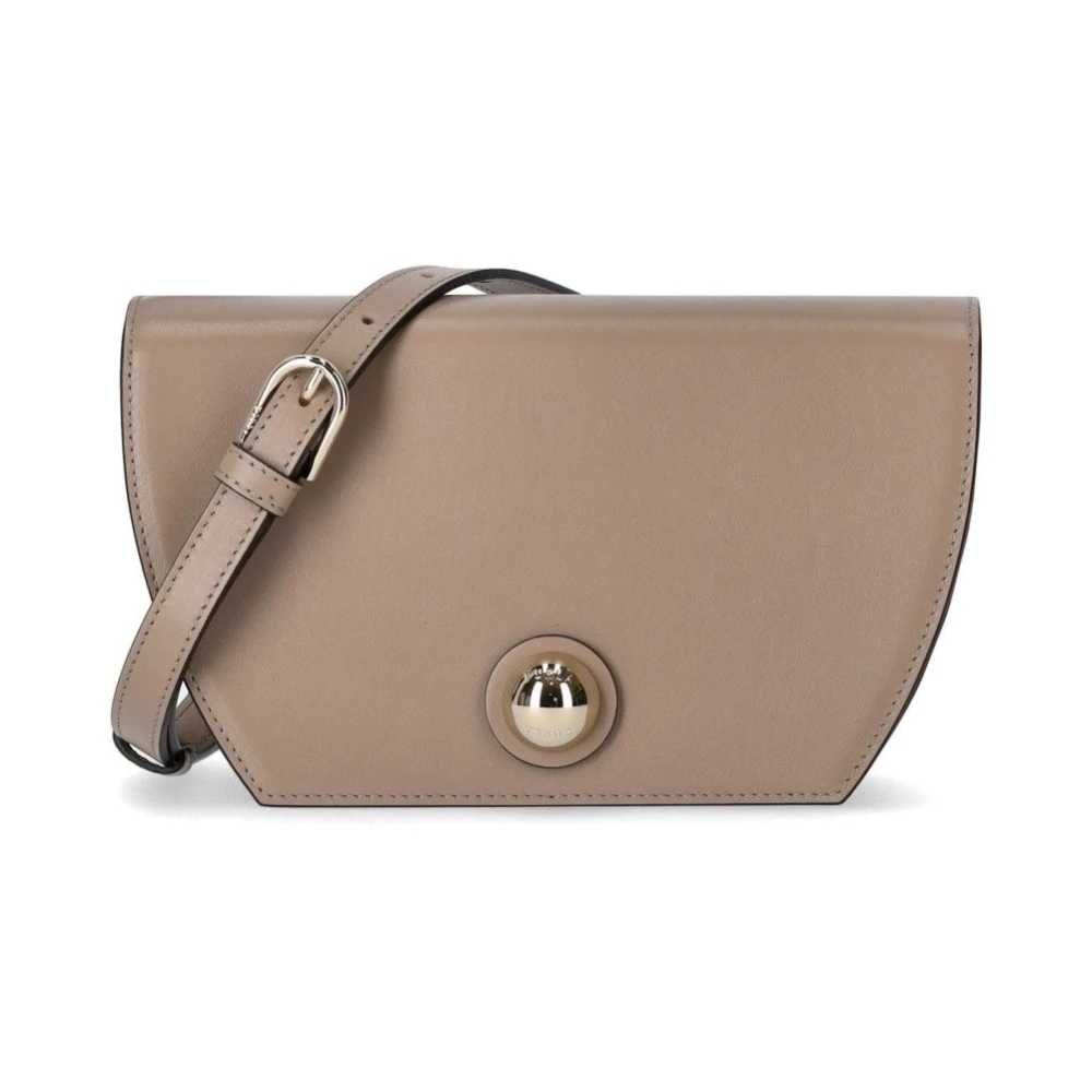 Furla Mini Greige Leren Crossbody Tas Gray Dames