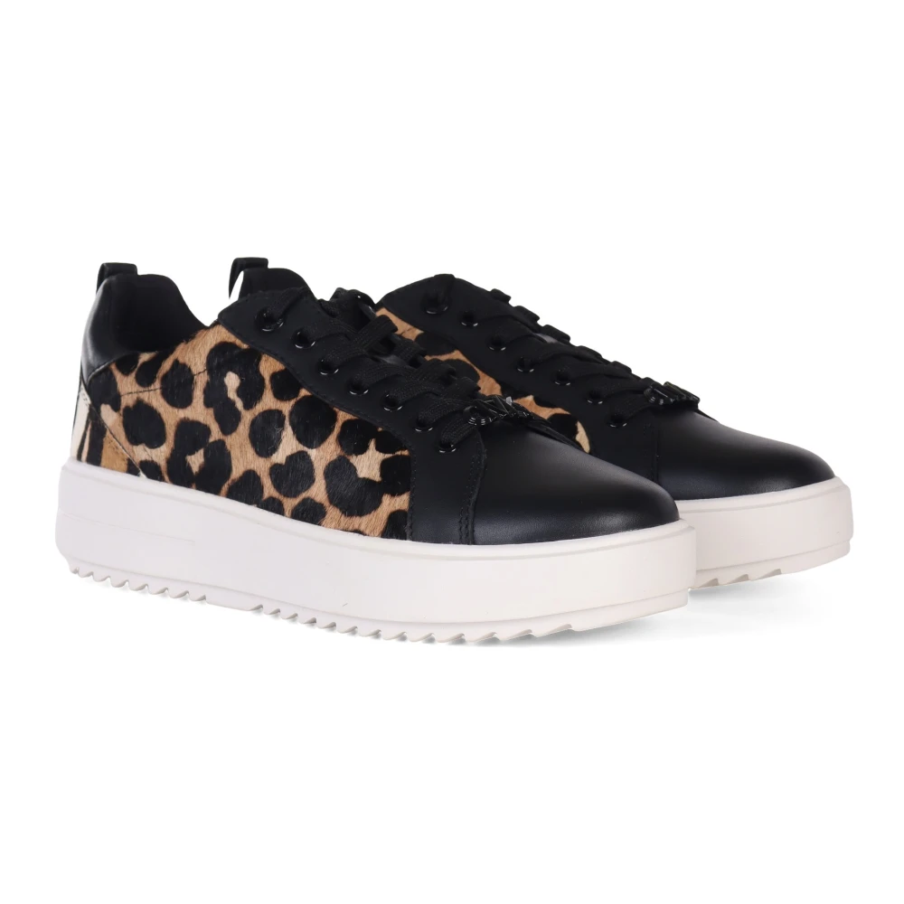 Michael Kors Emmet Leren Sneakers Black Dames