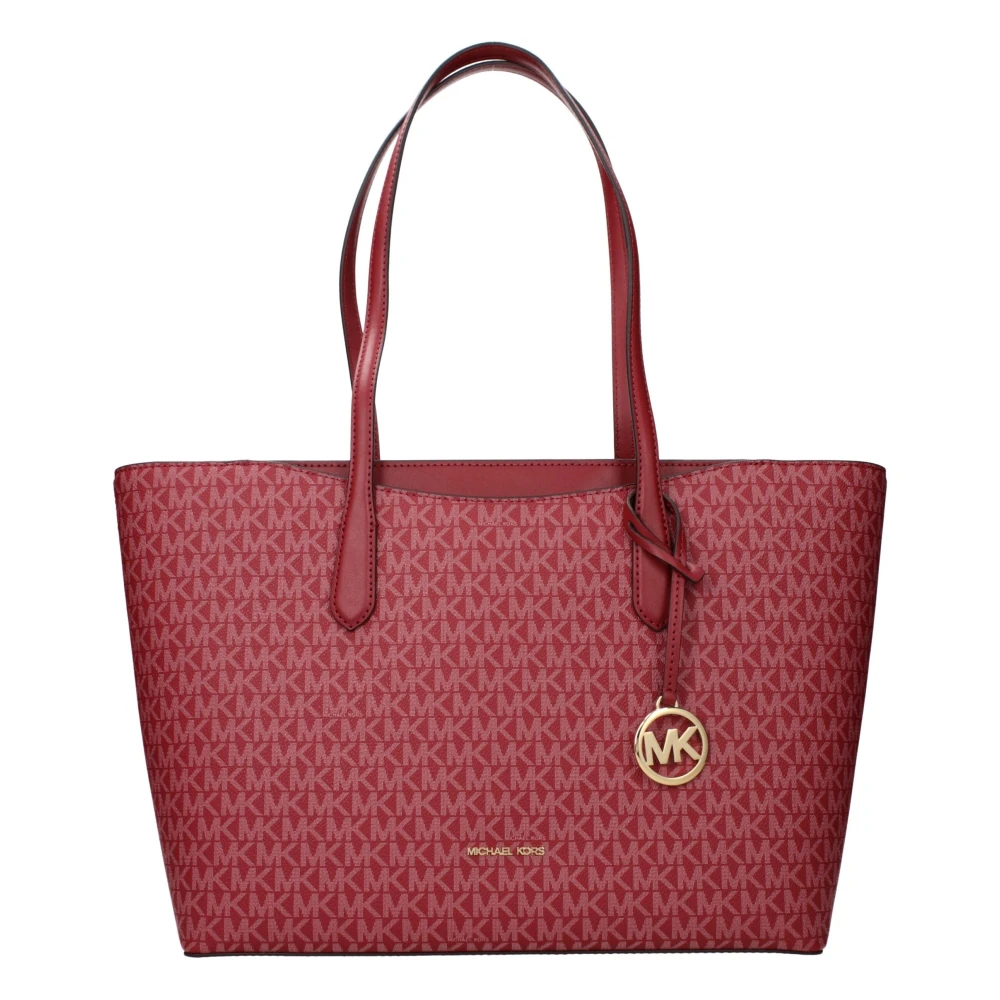 Michael Kors Women's Red Shopping Bags, One Size, Arden Shoulder Bag