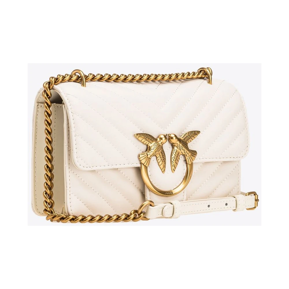 pinko Mini Sheep Nappa Love One White Dames