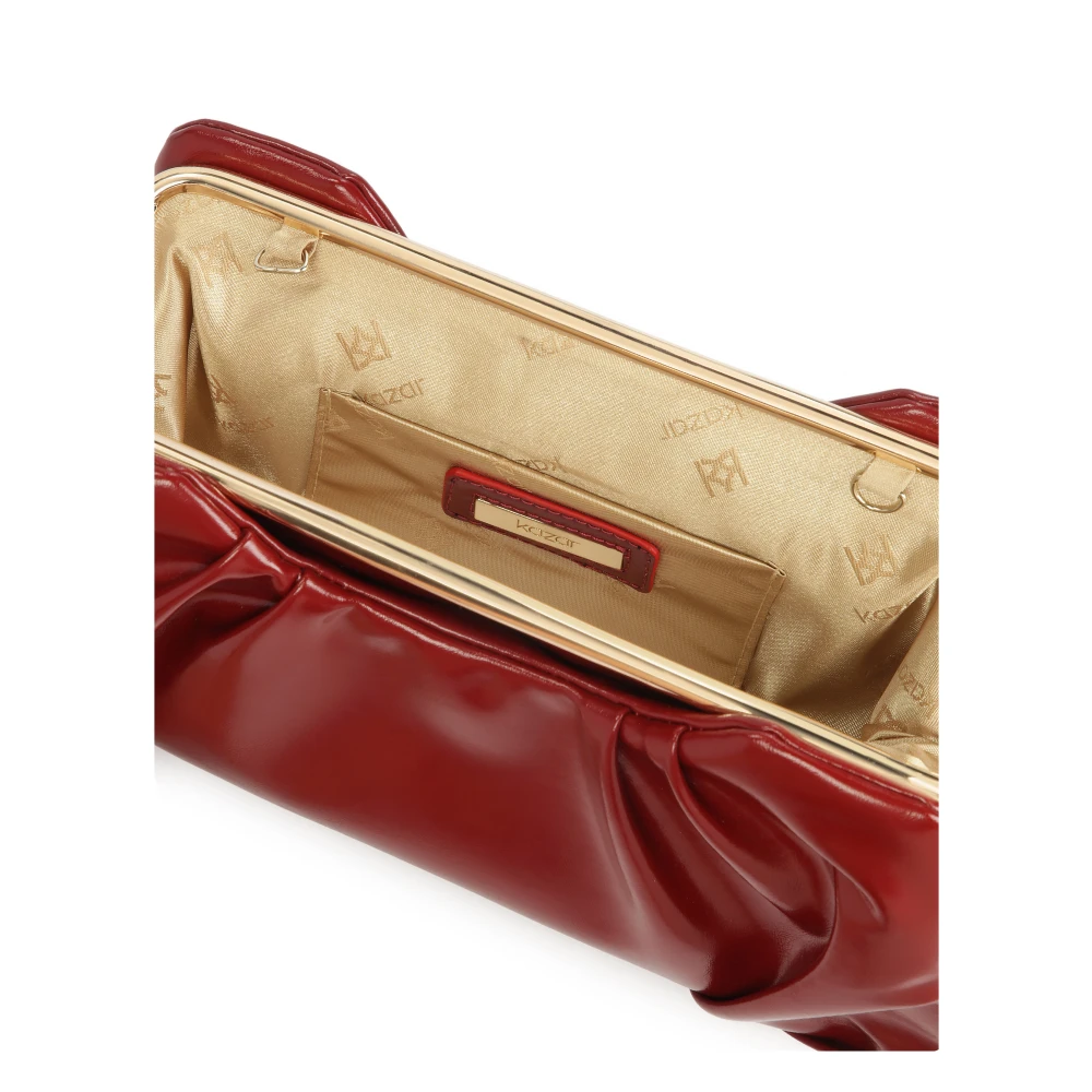 Kazar Maroon elegante handtas met een vouw Brown Dames