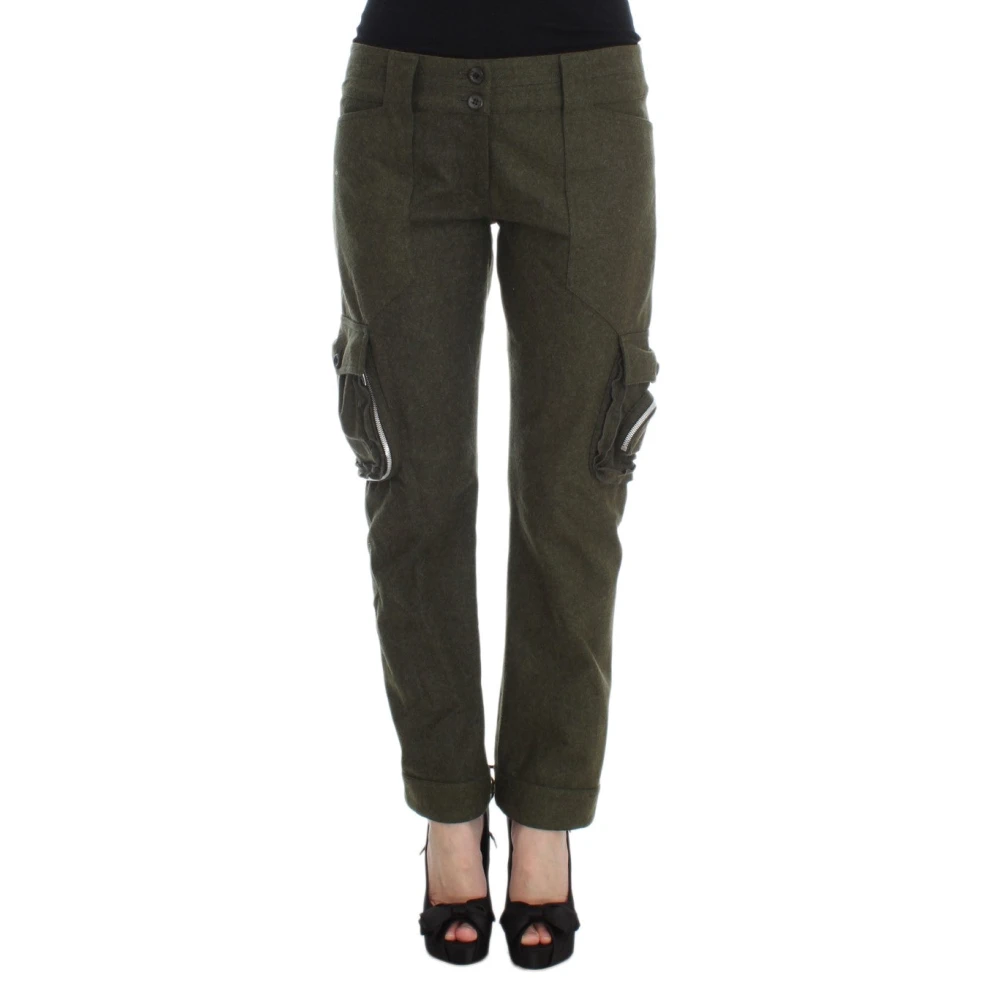 Ermanno Scervino Women's Green Cargo Trousers - Slim-Fit Trousers - Xs - Trousers